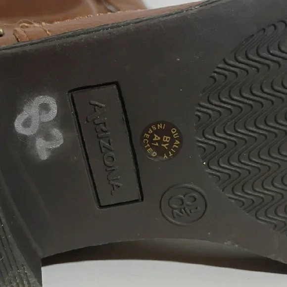 Arizona Brown Leather Knee High Boots Womens Size 8.5 - Picture 11 of 11